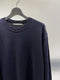 MAISON MILL / CRASHED CREW NECK SWEATER / NAVY