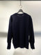 MAISON MILL / CRASHED CREW NECK SWEATER / NAVY