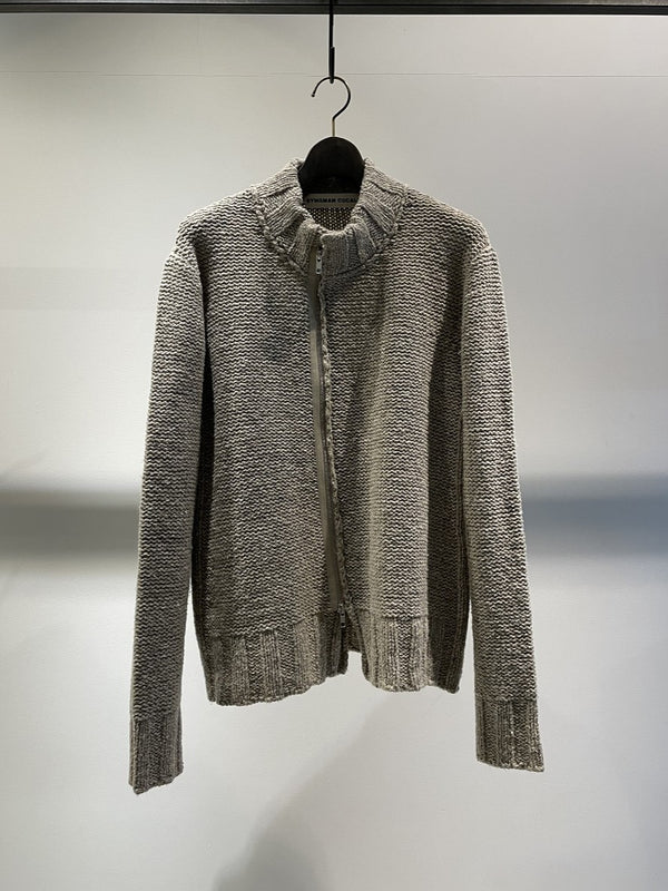 SYNGMAN CUCALA / ZIP UP KNIT JACKET / STONE