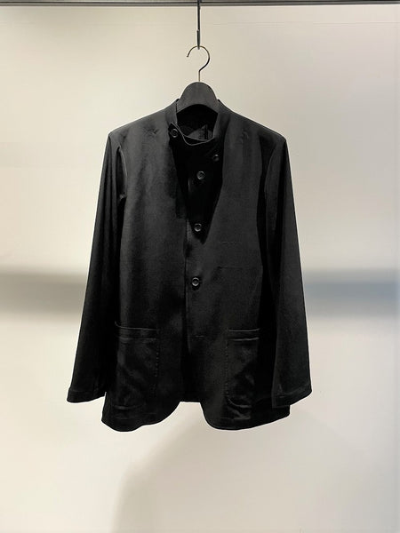 RAINMAKER / OFFICER COLLAR JACKET / BLACK – Inefficient